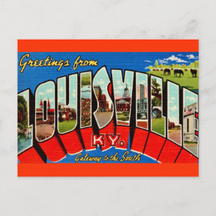 Carte postale de salutation de Louisville KY