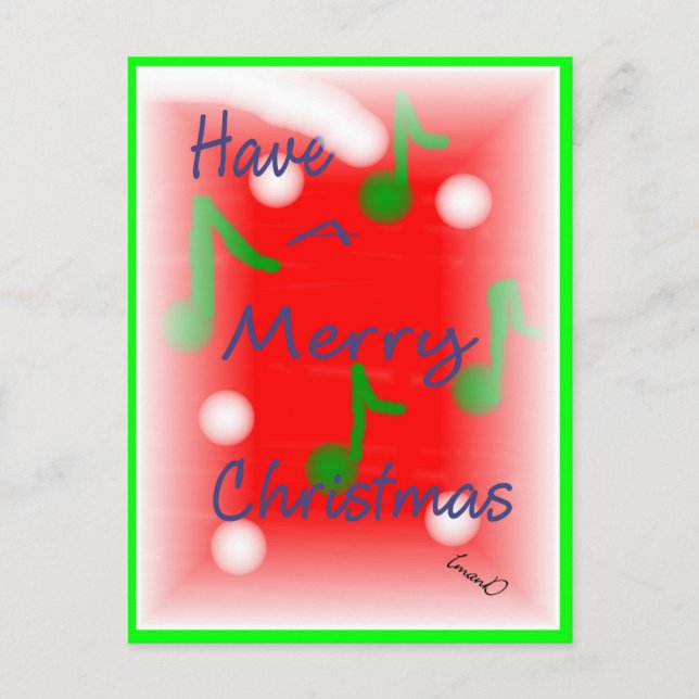 Carte postale de salutation de Noël (Devant)