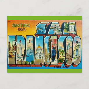 Carte postale de salutation de San Francisco CA