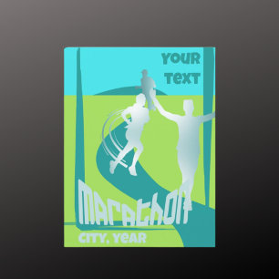 Carte postale de salutation pour club de coureurs 