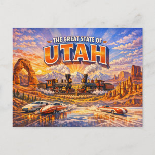 Carte postale de salutations de l'Utah