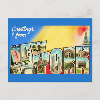 Carte postale de salutations de New York