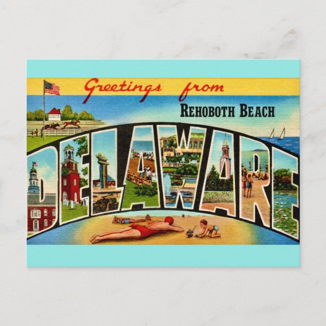 Carte postale de salutations de Rehoboth Beach (Devant)