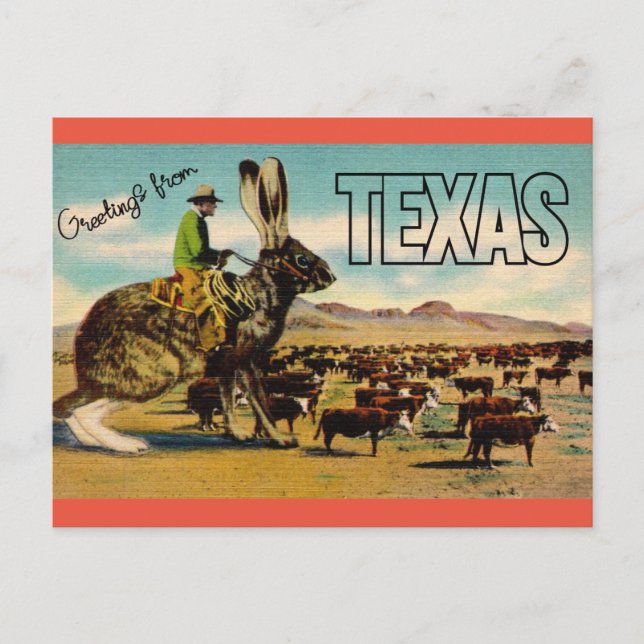Carte postale de salutations de voyage du Texas -  (Devant)