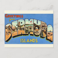 Carte postale de salutations des Bermudes