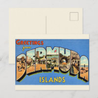 Carte postale de salutations des Bermudes
