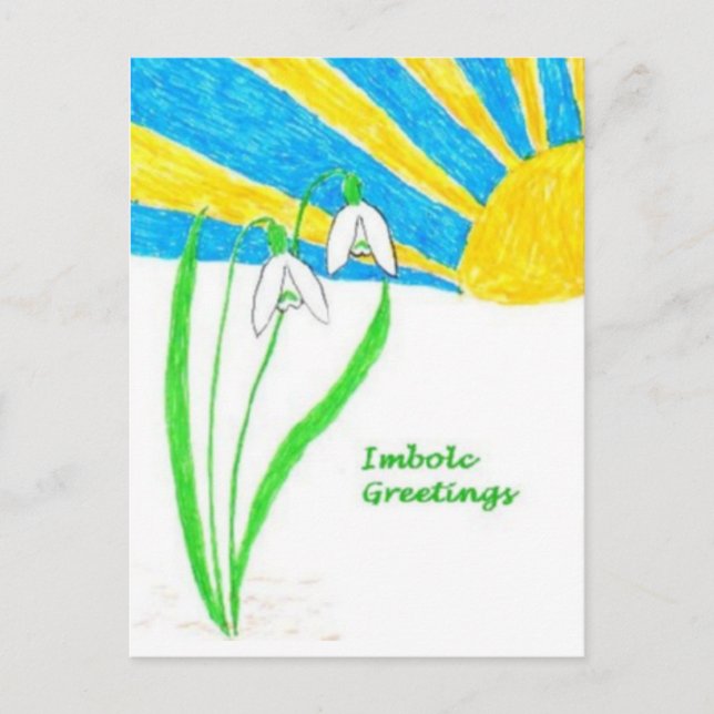 Carte postale de salutations d'Imbolc (Devant)