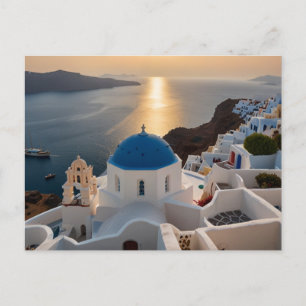 Carte postale de Santorin vue mer