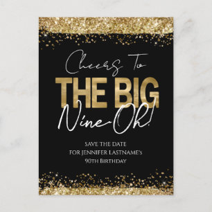 Carte postale de sauvegarde de date anniversaire 9