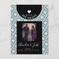 Carte postale de sauvegarde de date avec motif de 