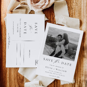 Carte postale de sauvegarde de date de photo minim