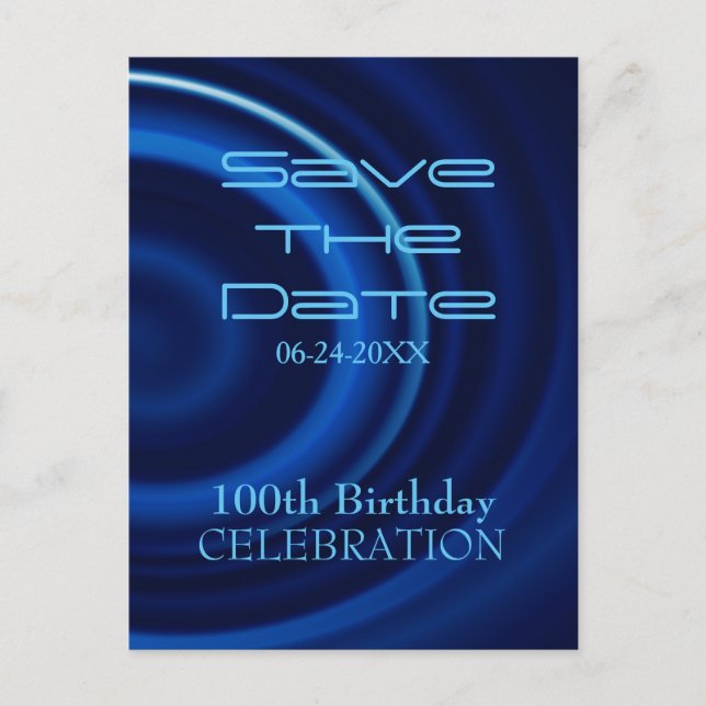 Carte postale de sauvegarde de date pour les 100 a (Devant)