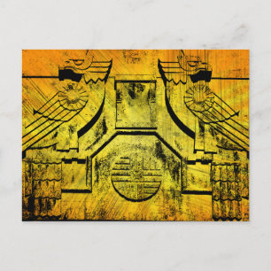 Carte postale de sculpture en pierre aigle Art Déc