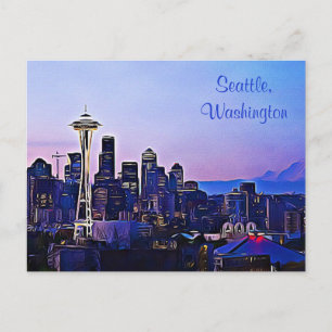 Carte postale de Seattle City à Washington