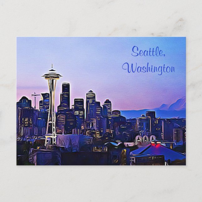 Carte postale de Seattle City à Washington (Devant)
