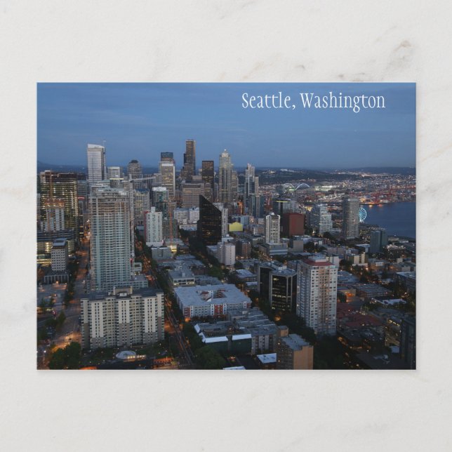 Carte postale de Seattle City à Washington (Devant)