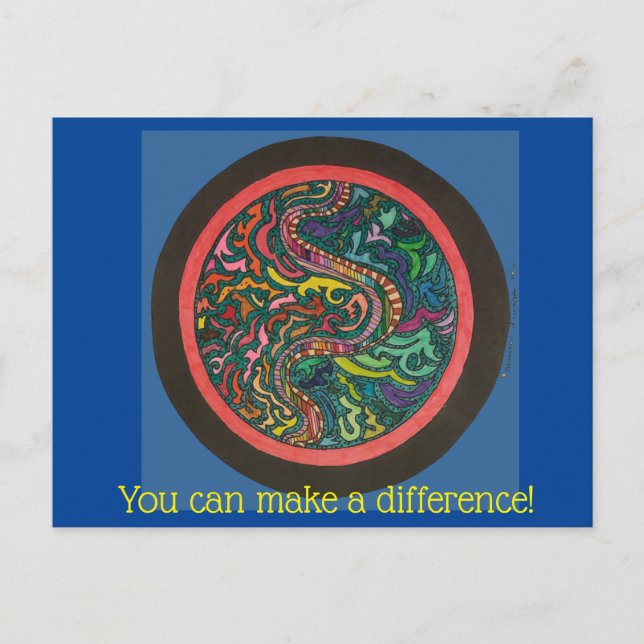 Carte postale de sensibilisation à la traite des ê (Devant)