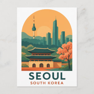 Carte postale de Séoul Corée du Sud – Art de voyag