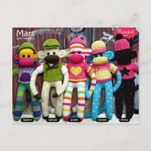 Carte postale de singe de Mars - Graffiti