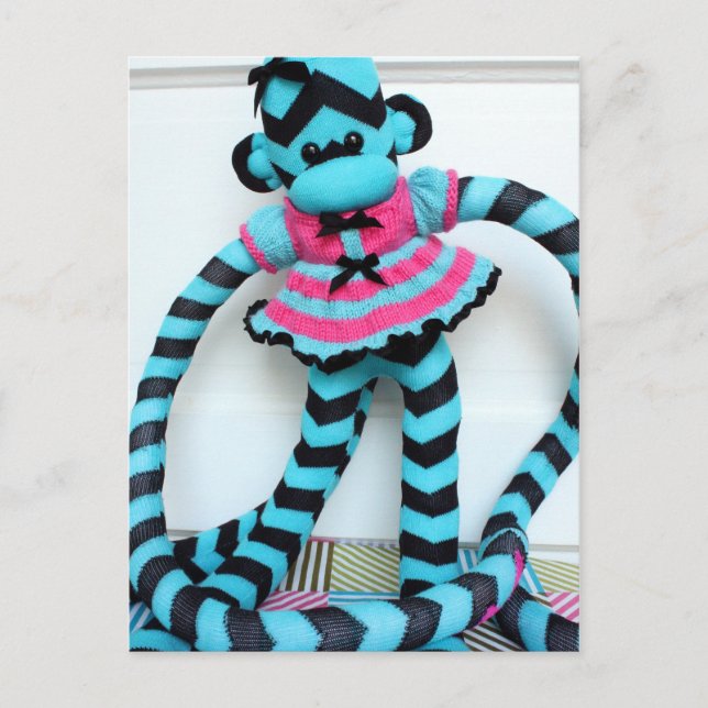 Carte postale de singe Mars Sock - Isis (Devant)