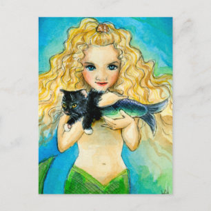 Carte postale de sirène, mercat art peinture