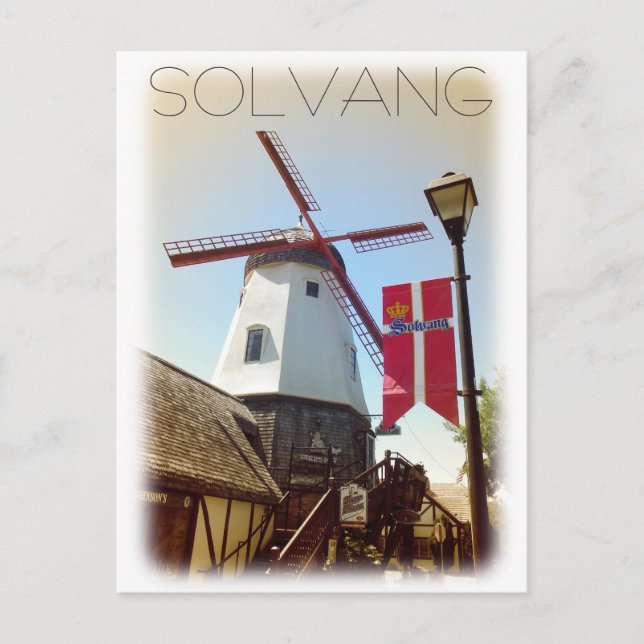 Carte postale de Solvang de style vintage ! (Devant)