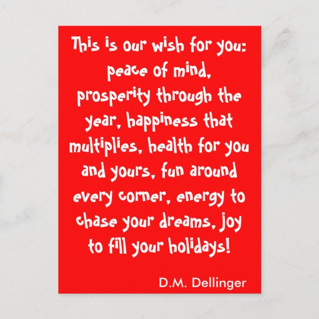 Carte postale de souhait de Noël (Devant)