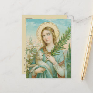 Carte postale de Ste Agnès de Rome (MH 01)