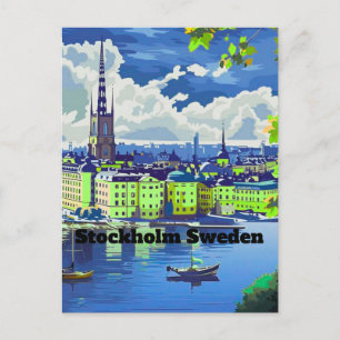 Carte postale de Stockholm Voyage Suède  Carte ill