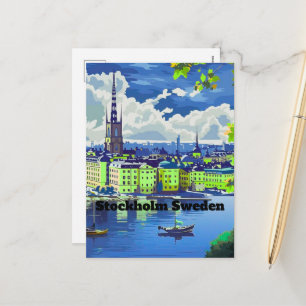 Carte postale de Stockholm Voyage Suède  Carte ill