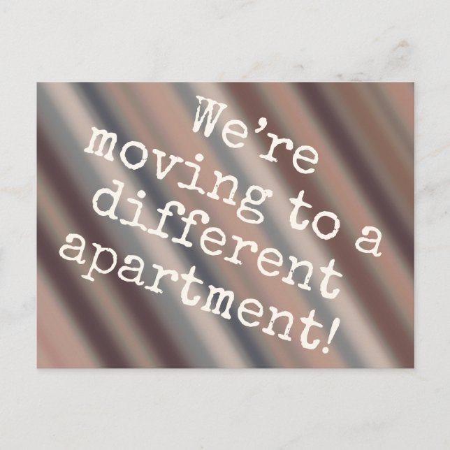 Carte postale de style chalet pour nouvel appartem (Devant)