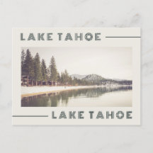 Carte postale de style rétro Lake Tahoe