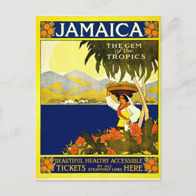 Carte postale de style vintage Jamaïque (Devant)