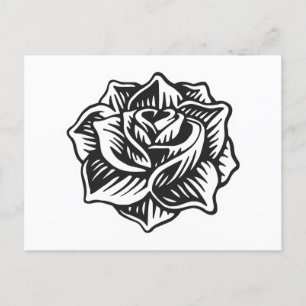 Carte postale de tatouage rose