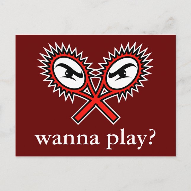 Carte postale de tennis d'attitude - Vous voulez j (Devant)