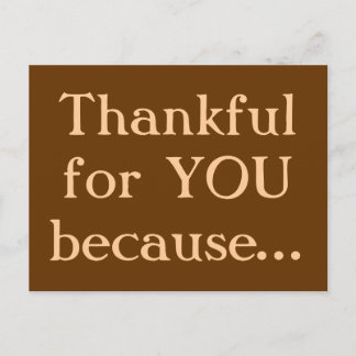 Carte postale de thanksgiving