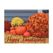 Carte postale de thanksgiving (avec le texte)