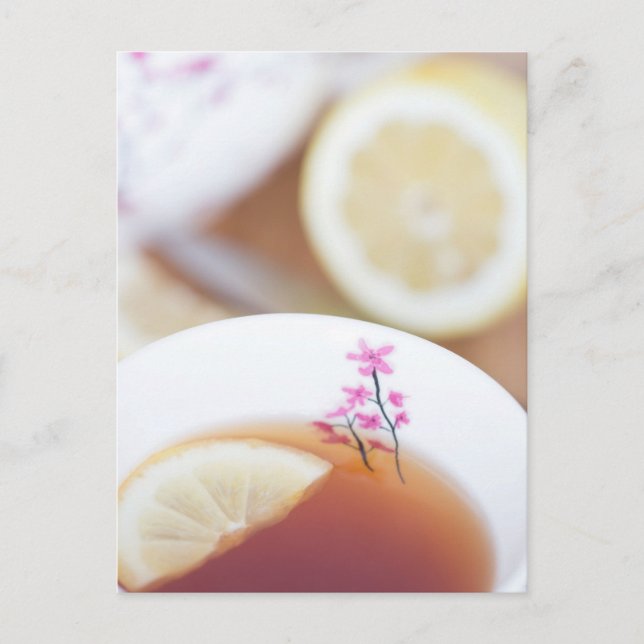 Carte postale de thé au citron pour un rétablissem (Devant)