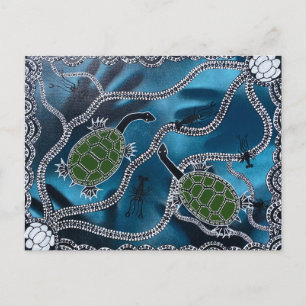 Carte postale de tortue aborigène australien