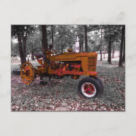 Carte postale de tracteur antique par Vibeli