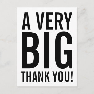 Carte postale de très grands remerciements