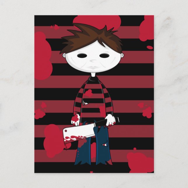 Carte postale de tueur série à visage blanc (Devant)