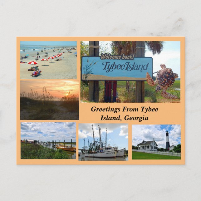 Carte postale de Tybee Island, Géorgie (Devant)