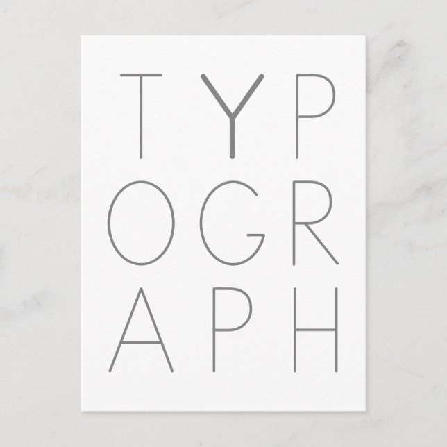 Carte postale de typographie (Devant)