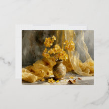Carte postale de vacances avec nature morte de fle