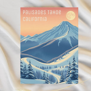 Carte postale de vacances de ski à Palisades Tahoe