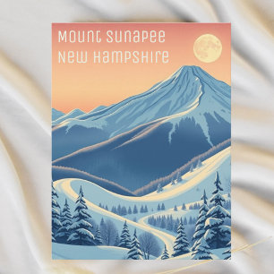 Carte postale de vacances de ski au Mont Sunapee d