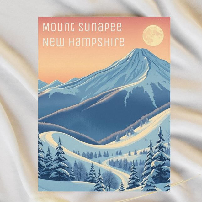 Carte postale de vacances de ski au Mont Sunapee d (Créateur téléchargé)