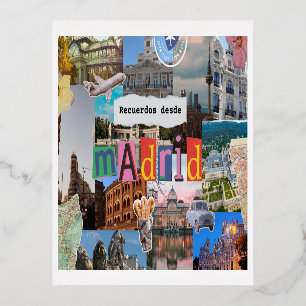 CARTE POSTALE DE VACANCES EN ALUMINIUM 