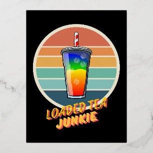 Carte Postale De Vacances En Aluminium Accro au thé chargé